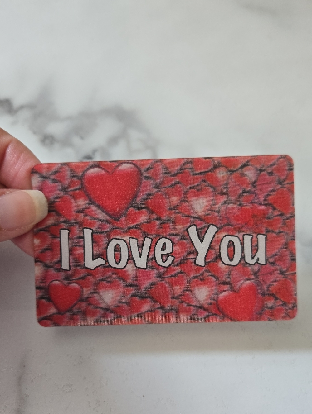 Red 'I Love You' Heart Card